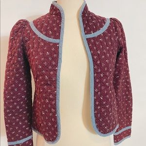 Gunne Sax by Jessica Quilted Cottagecore Jacket 1970s